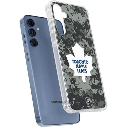 NHL Toronto Maple Leafs Camo Galaxy A55 5G Clear Case