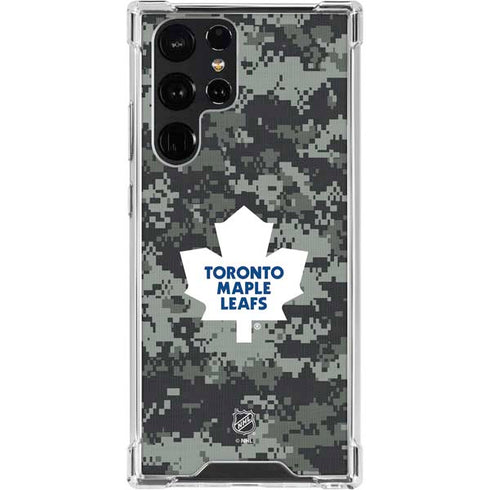 NHL Toronto Maple Leafs Camo Galaxy S23 Ultra Clear Case