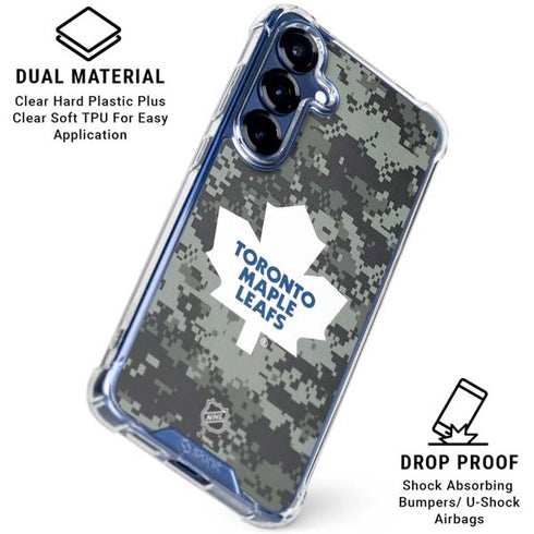NHL Toronto Maple Leafs Camo Galaxy S25 Clear Case