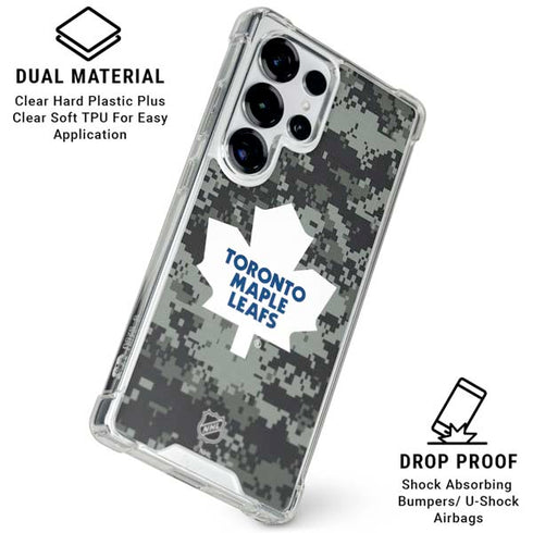 NHL Toronto Maple Leafs Camo Galaxy S25 Ultra Clear Case