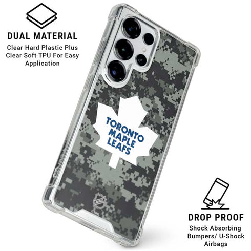 NHL Toronto Maple Leafs Camo Galaxy S26 Ultra Clear Case