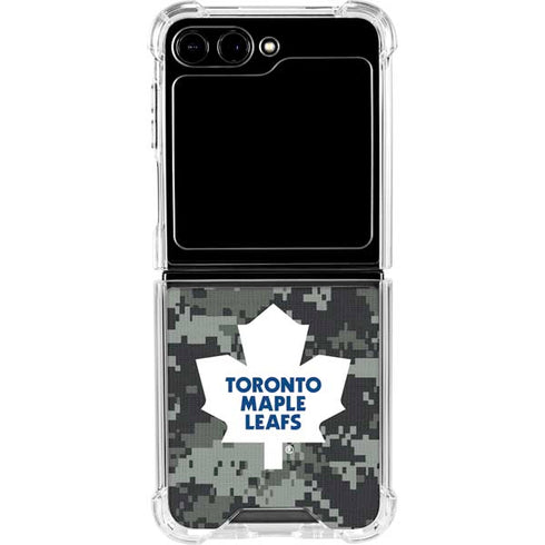 NHL Toronto Maple Leafs Camo Galaxy Z Flip6 Clear Case