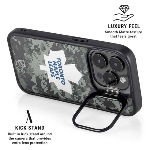 NHL Toronto Maple Leafs Camo iPhone 13 Pro Kickstand Case