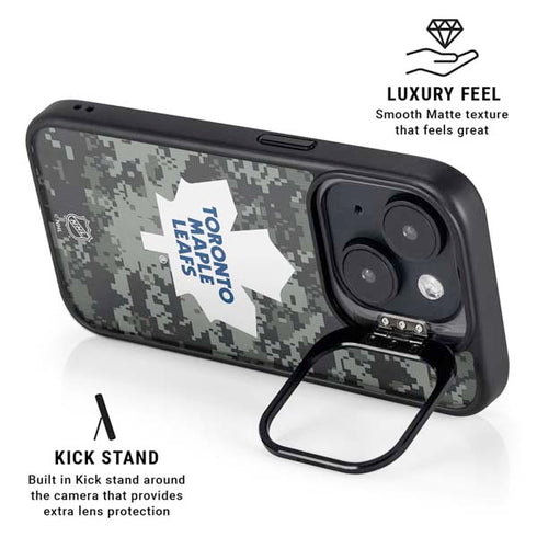 NHL Toronto Maple Leafs Camo iPhone 14 Kickstand Case