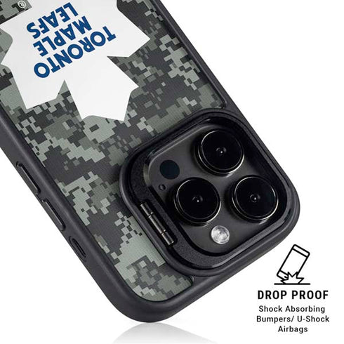 NHL Toronto Maple Leafs Camo iPhone 14 Pro Max Kickstand Case