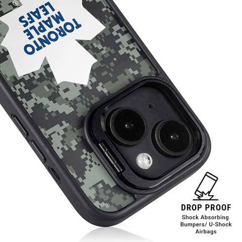 NHL Toronto Maple Leafs Camo iPhone 15 Plus Kickstand Case