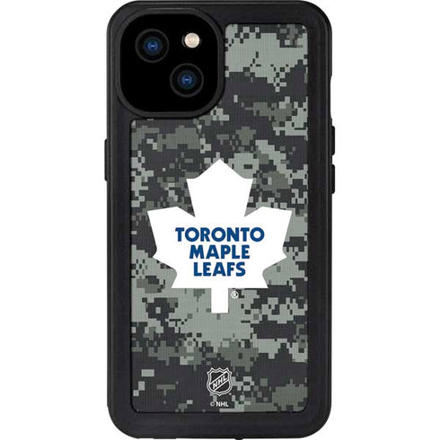 NHL Toronto Maple Leafs Camo iPhone 15 Plus Waterproof Case