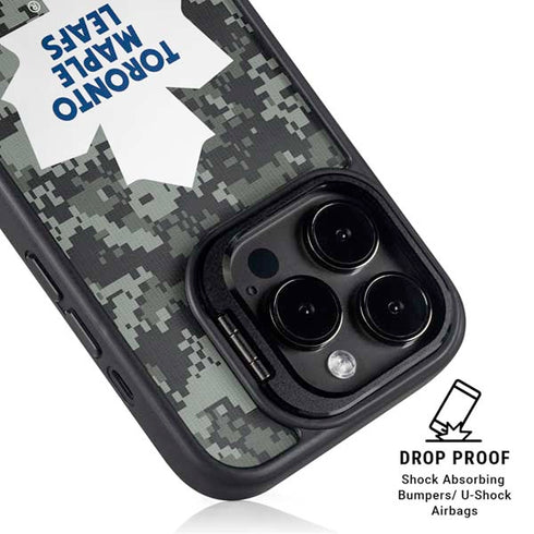 NHL Toronto Maple Leafs Camo iPhone 15 Pro Kickstand Case
