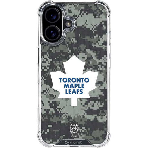 NHL Toronto Maple Leafs Camo iPhone 16 Clear Case