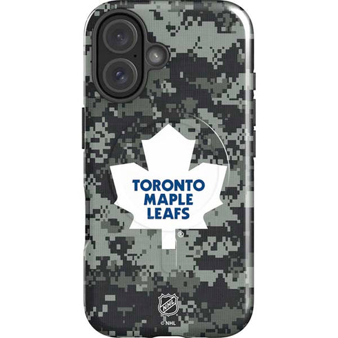 NHL Toronto Maple Leafs Camo iPhone 16 Magsafe Impact Case