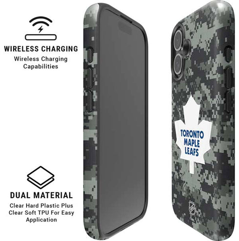 NHL Toronto Maple Leafs Camo iPhone 16 Magsafe Impact Case