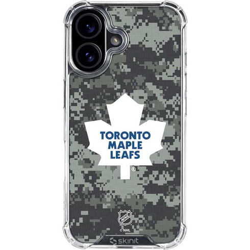 NHL Toronto Maple Leafs Camo iPhone 16 Plus Clear Case