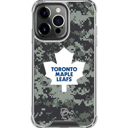 NHL Toronto Maple Leafs Camo iPhone 16 Pro Max Clear Case