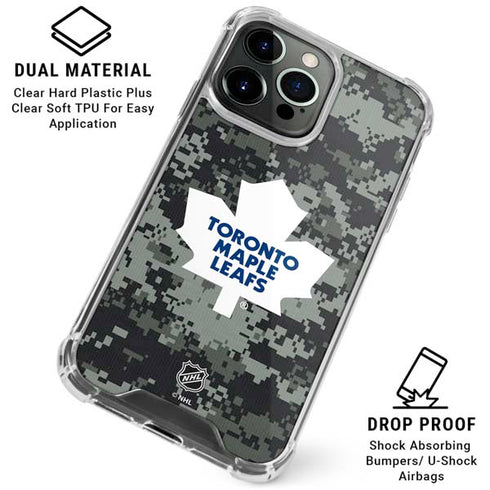 NHL Toronto Maple Leafs Camo iPhone 16 Pro Max Clear Case