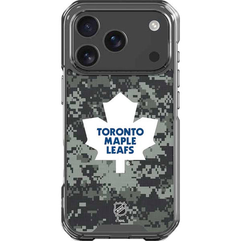 NHL Toronto Maple Leafs Camo iPhone 18 Pro Clear Case