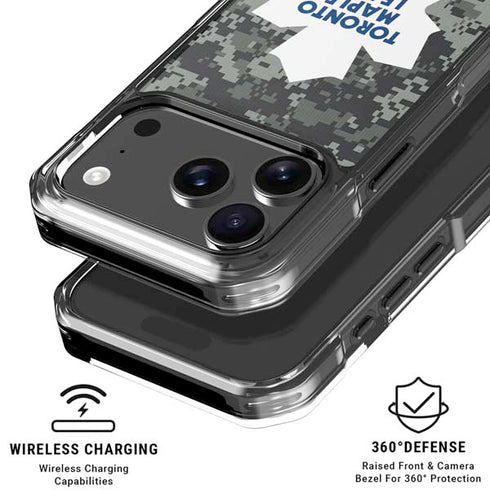 NHL Toronto Maple Leafs Camo iPhone 18 Pro Clear Case