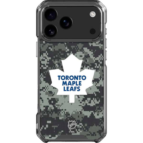 NHL Toronto Maple Leafs Camo iPhone 18 Pro Max Clear Case
