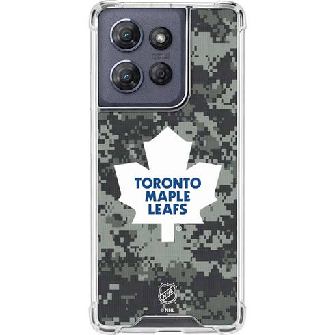 NHL Toronto Maple Leafs Camo Moto G 5G (2025) Clear Case
