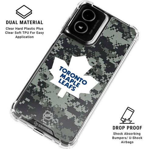 NHL Toronto Maple Leafs Camo Moto G Power 5G (2024) Clear Case