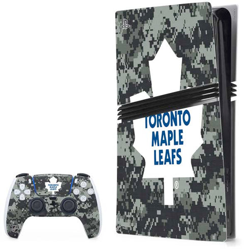 NHL Toronto Maple Leafs Camo PS5 Pro Bundle Skin