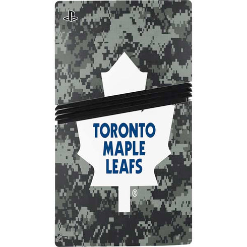 NHL Toronto Maple Leafs Camo PS5 Pro Disk Console Skin
