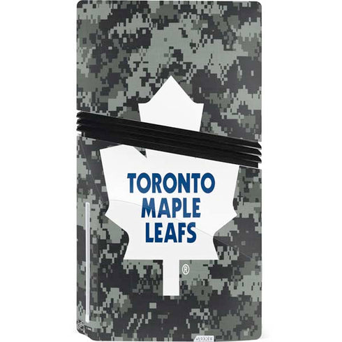NHL Toronto Maple Leafs Camo PS5 Pro Disk Console Skin