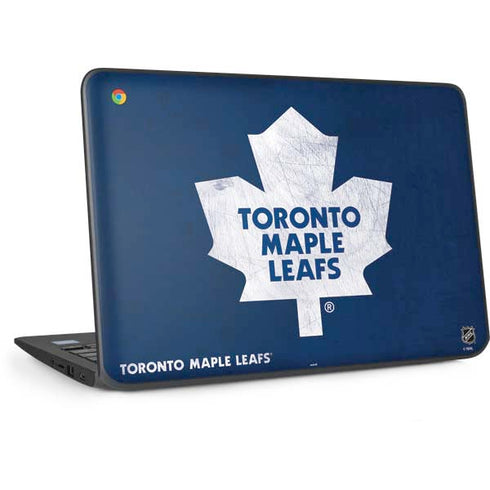 NHL Toronto Maple Leafs Distressed HP Chromebook Skin
