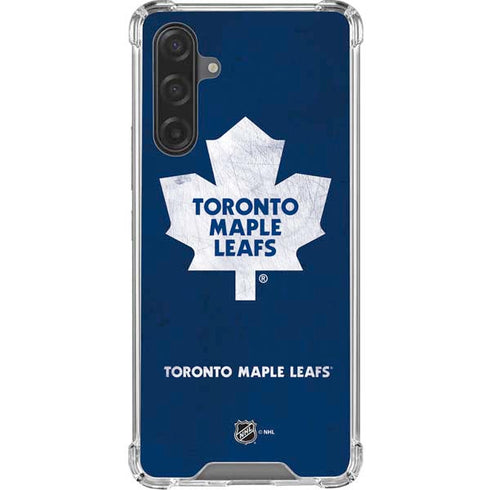 NHL Toronto Maple Leafs Distressed Galaxy A17 Clear Case