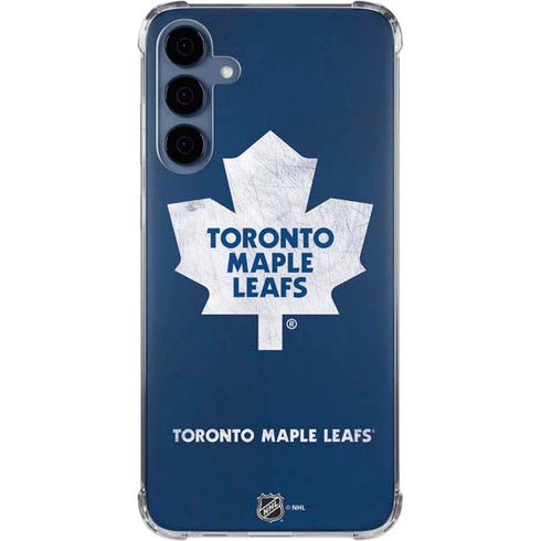 NHL Toronto Maple Leafs Distressed Galaxy A35 5G Clear Case