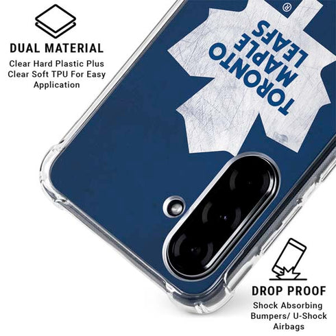 NHL Toronto Maple Leafs Distressed Galaxy A36 5G Clear Case