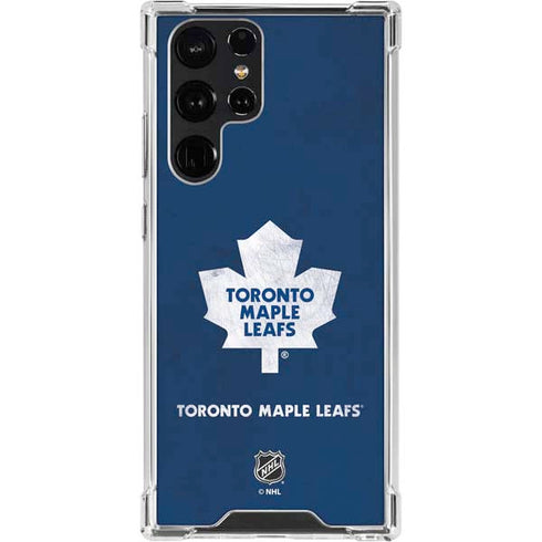 NHL Toronto Maple Leafs Distressed Galaxy S23 Ultra Clear Case