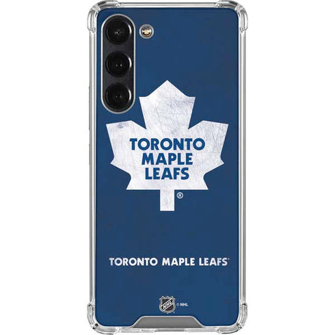 NHL Toronto Maple Leafs Distressed Galaxy S24 FE Clear Case
