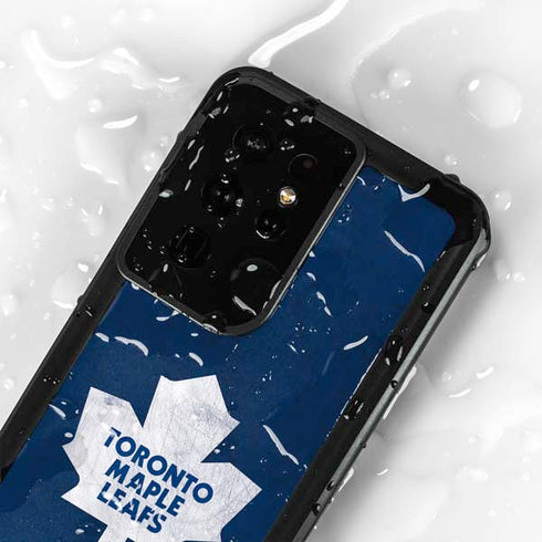 NHL Toronto Maple Leafs Distressed Galaxy S24 Ultra Waterproof Case