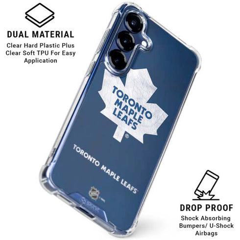 NHL Toronto Maple Leafs Distressed Galaxy S25 Clear Case