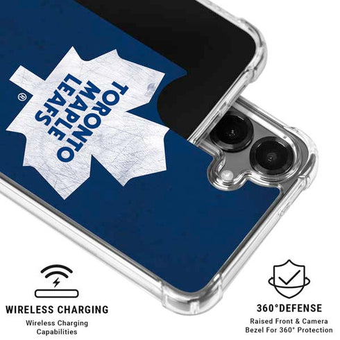 NHL Toronto Maple Leafs Distressed Galaxy S26 Plus Clear Case