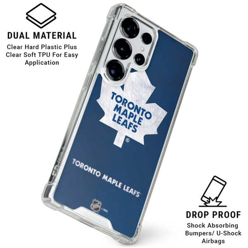 NHL Toronto Maple Leafs Distressed Galaxy S26 Ultra Clear Case