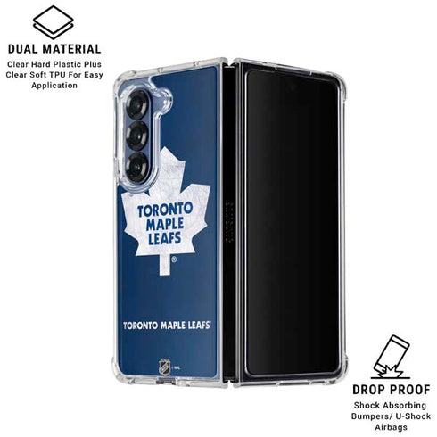 NHL Toronto Maple Leafs Distressed Galaxy Z Fold6 Clear Case