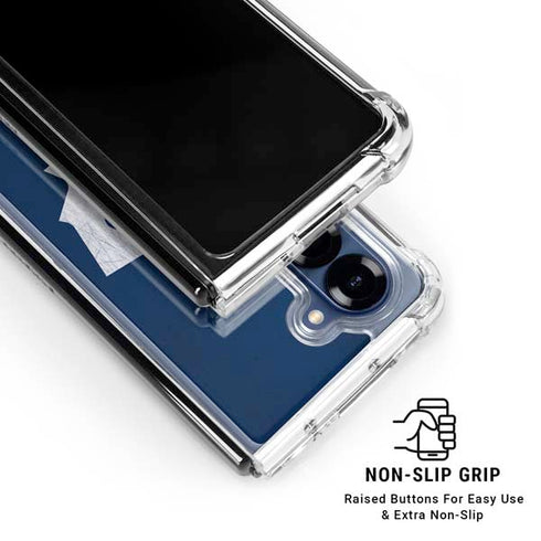 NHL Toronto Maple Leafs Distressed Galaxy Z Fold7 Clear Case