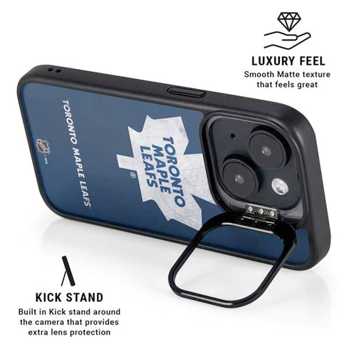 NHL Toronto Maple Leafs Distressed iPhone 15 Plus Kickstand Case