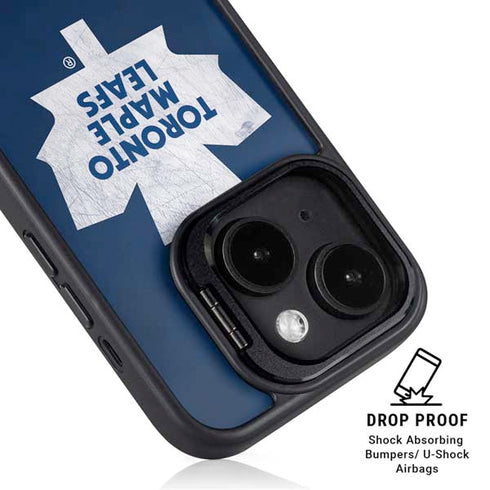 NHL Toronto Maple Leafs Distressed iPhone 15 Plus Kickstand Case
