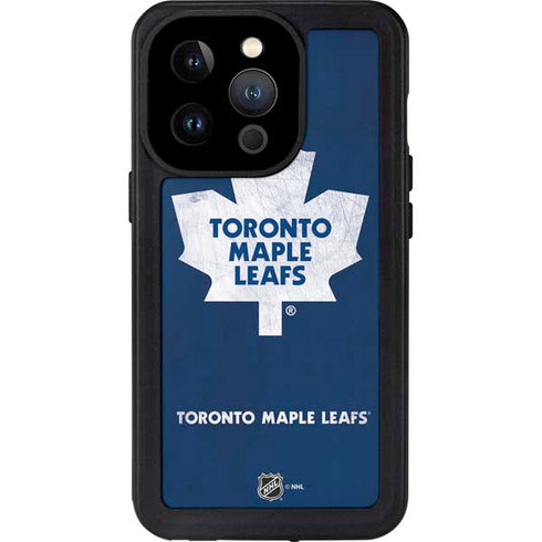 NHL Toronto Maple Leafs Distressed iPhone 15 Pro Waterproof Case