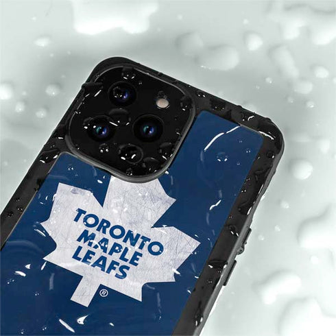 NHL Toronto Maple Leafs Distressed iPhone 15 Pro Waterproof Case