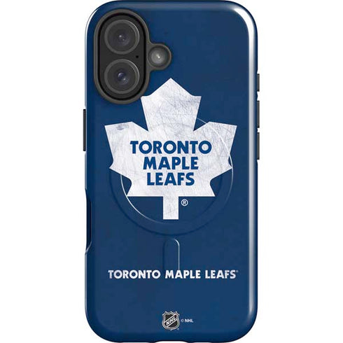 NHL Toronto Maple Leafs Distressed iPhone 16 Magsafe Impact Case