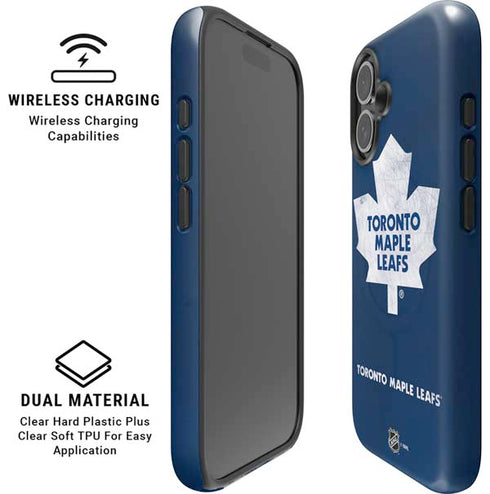 NHL Toronto Maple Leafs Distressed iPhone 16 Magsafe Impact Case