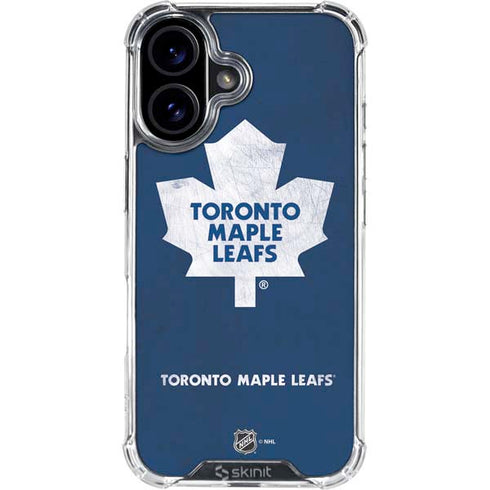 NHL Toronto Maple Leafs Distressed iPhone 16 Plus Clear Case