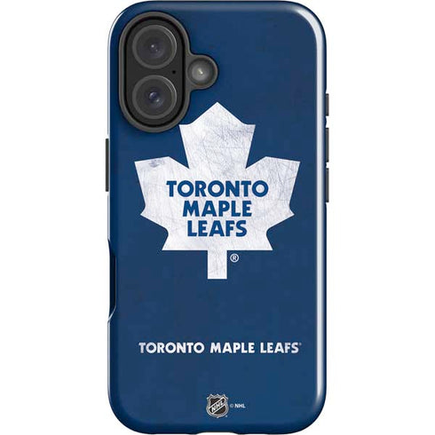 NHL Toronto Maple Leafs Distressed iPhone 16 Plus Impact Case