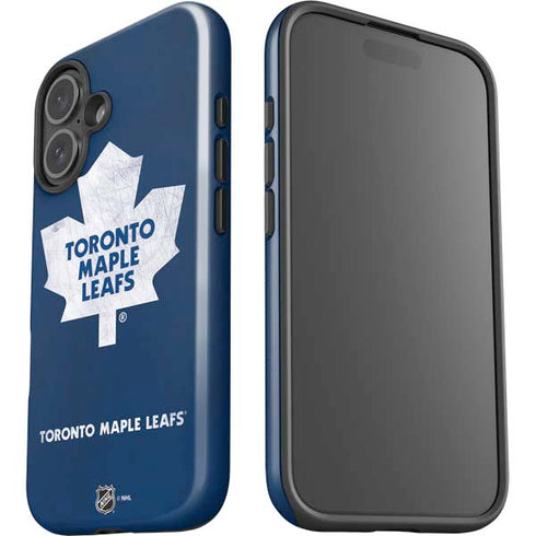 NHL Toronto Maple Leafs Distressed iPhone 16 Plus Impact Case