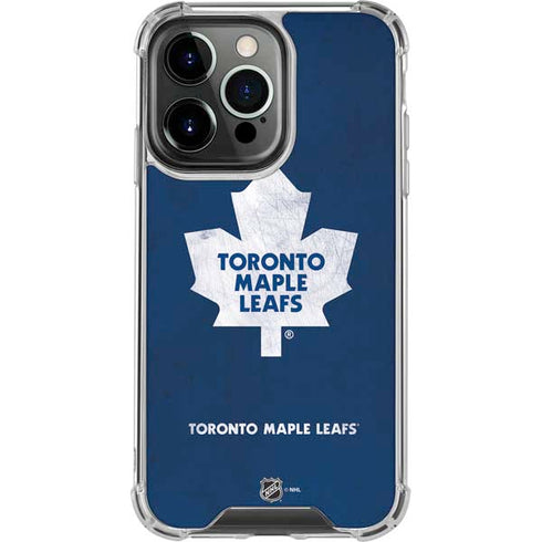 NHL Toronto Maple Leafs Distressed iPhone 16 Pro Clear Case