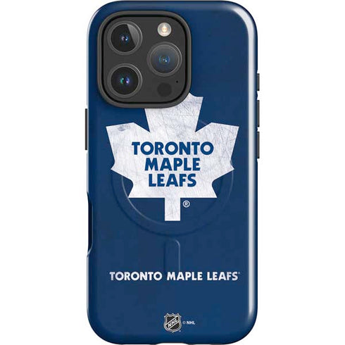 NHL Toronto Maple Leafs Distressed iPhone 16 Pro Magsafe Impact Case