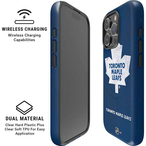 NHL Toronto Maple Leafs Distressed iPhone 16 Pro Magsafe Impact Case